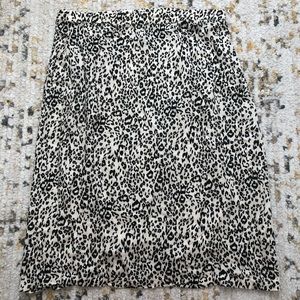 Knotsisters Midi Snow Leopard Print Skirt!